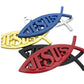 Jesus Metal Fish - Emblem Sticker Badge, Funny Decals for Car, Truck, SUV, Motorcycle - TE004