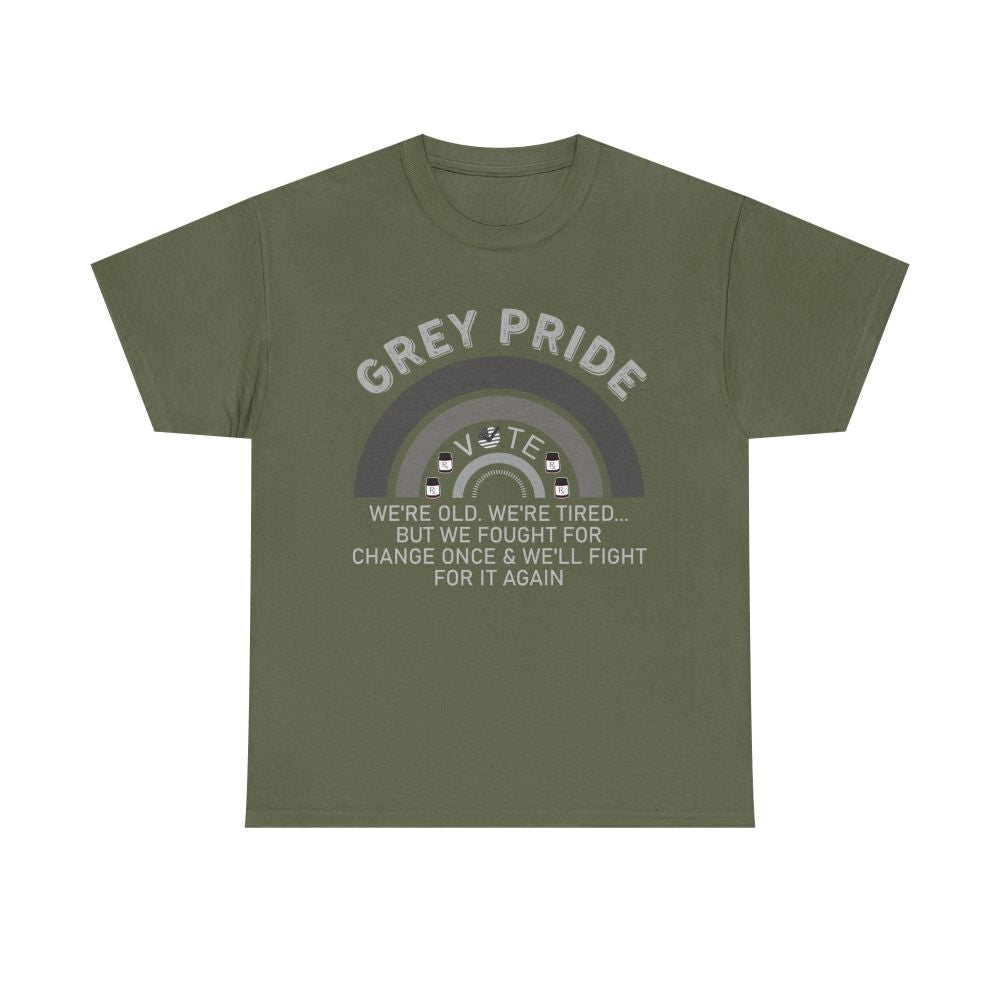 Grey Pride T-Shirt – Inspirational Aging With Strength Graphic Tee