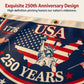 USA 250th Anniversary Flag Half Round Banner