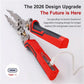 16 in 1 Wire Stripper Twister for Cutting and Pulling Wires,Cable Scissors,Voltage Tester Pliers, 12V to 250V Live,Null,Hot Wire Judgment AC DC, Audible and Flashing LED Alarms