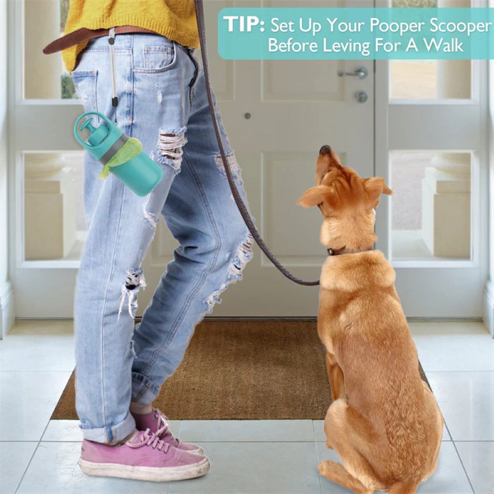 No-Touch Dog Waste Scooper With Built-In Bags – Portable 6-Claw Pick-Up Tool