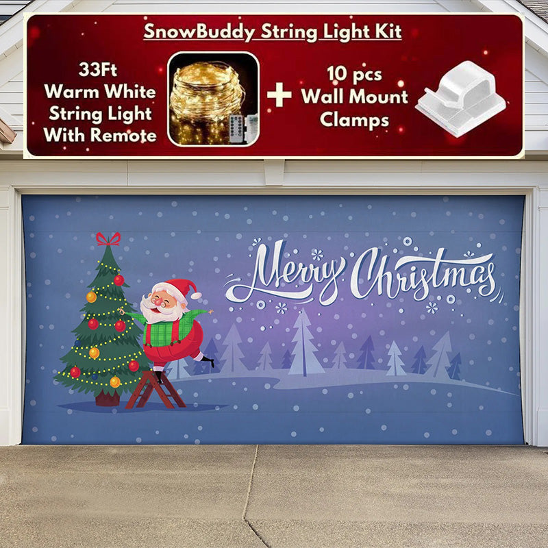 Christmas Santa's Christmas Tree Garage Door Covers F586