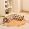 Cat Tunnel Bed Dog House Central Mat Soft Plush Material DIY Cats Play Mat Cat Activity Rug Toy for Interactive Exercise