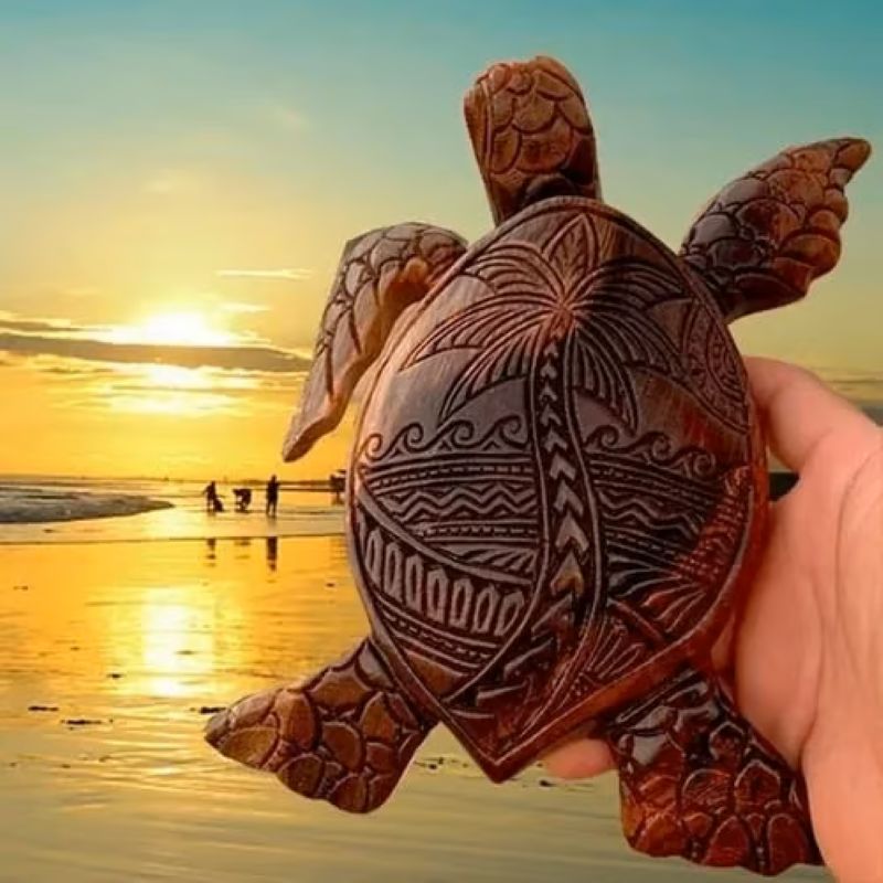 Hawaiian Turtle WoodCarving