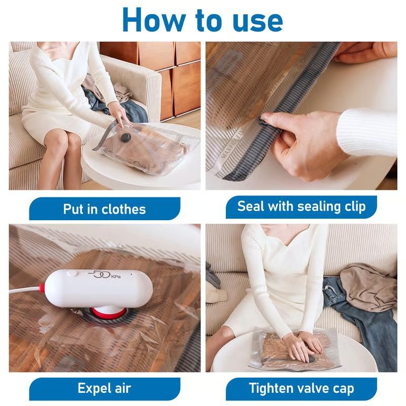 9 Pack Lightweight Travel Bags with USB Electric Pump