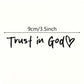 Trust in God Car Rearview Mirror Sticker - 2pcs