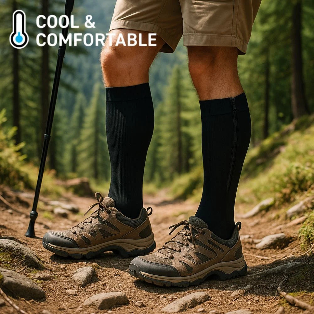 Zipper Compression Socks