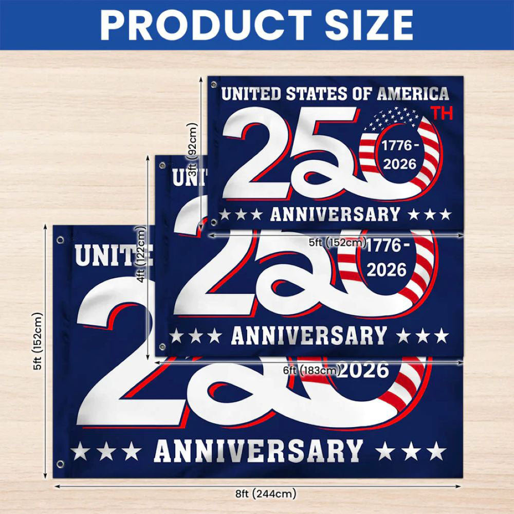 Patriotic 250th Anniversary Flag - C032