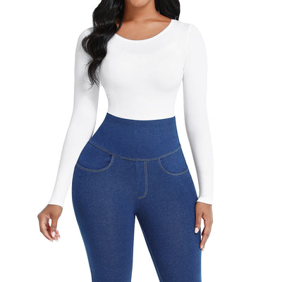 Crew Neck Long Sleeve Bodysuit