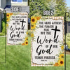 God Stands Forever Christian Sunflower Flag