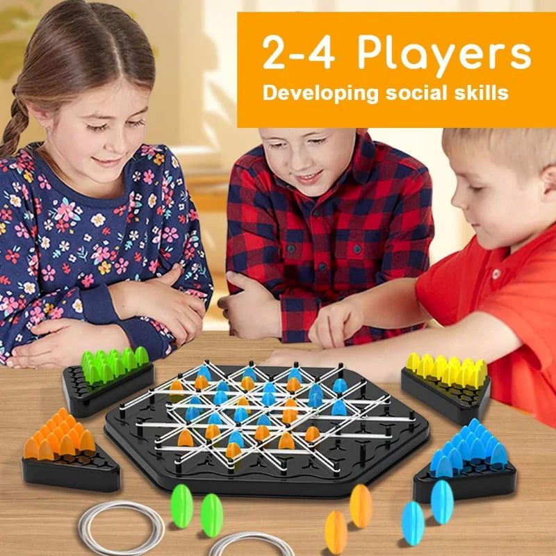 Triangle Chain Strategy Board Game – Educational Puzzle Game for Kids & Family