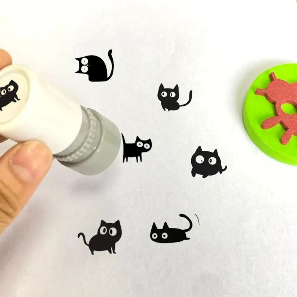 Self-Inking Mini Cat Stamps