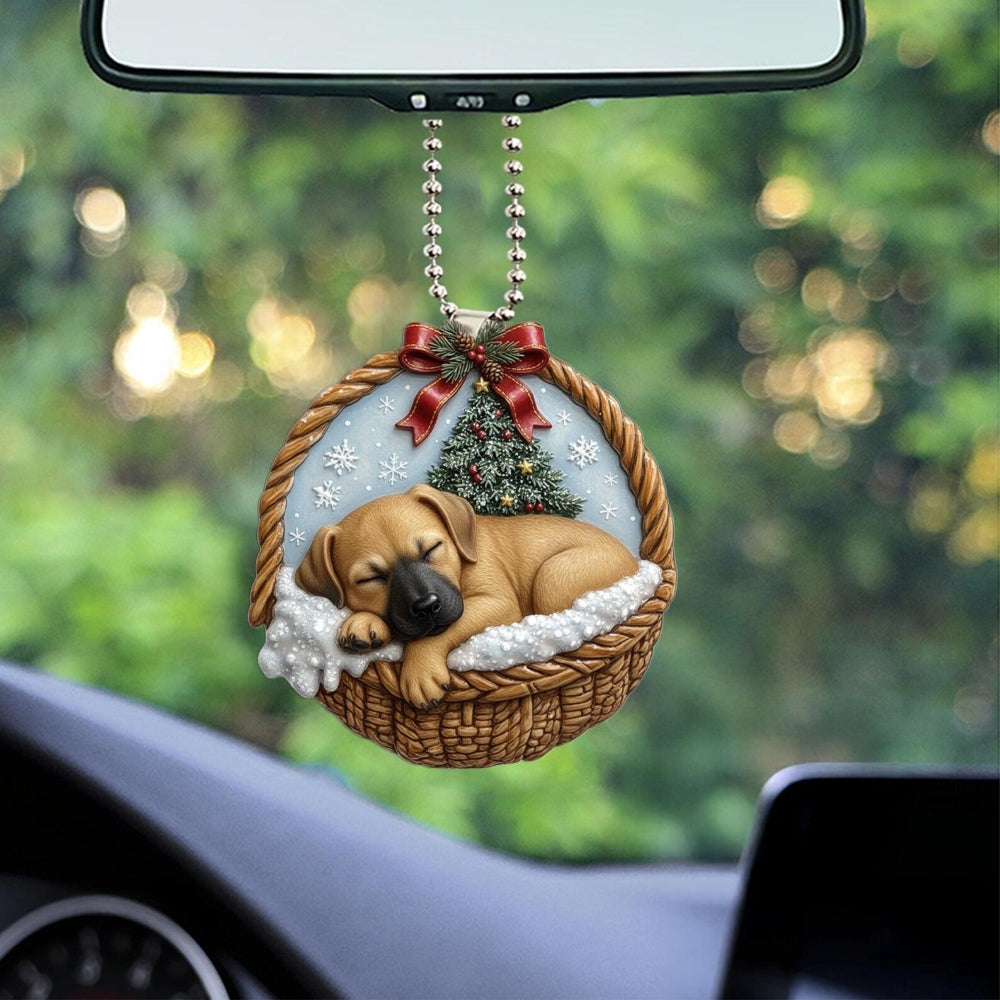 Blackmouth Cur In Mini Baskets Ornament - MB006