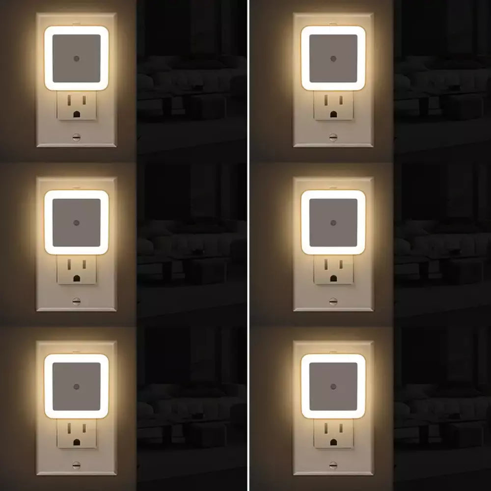 Six-pack of dusk-to-dawn LED night lights for home use