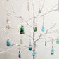 Sea Glass Christmas Tree Advent Calendar - 2D Acrylic Christmas Tree Countdown Calendar