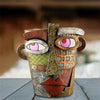 Handmade Picassoo Antique Bronze Abstract Beauty Face Flower Pot