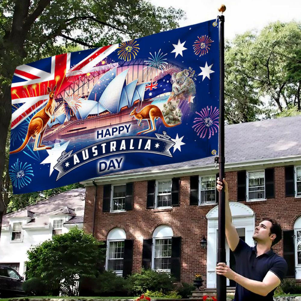 Happy Australia Day Flag - C034