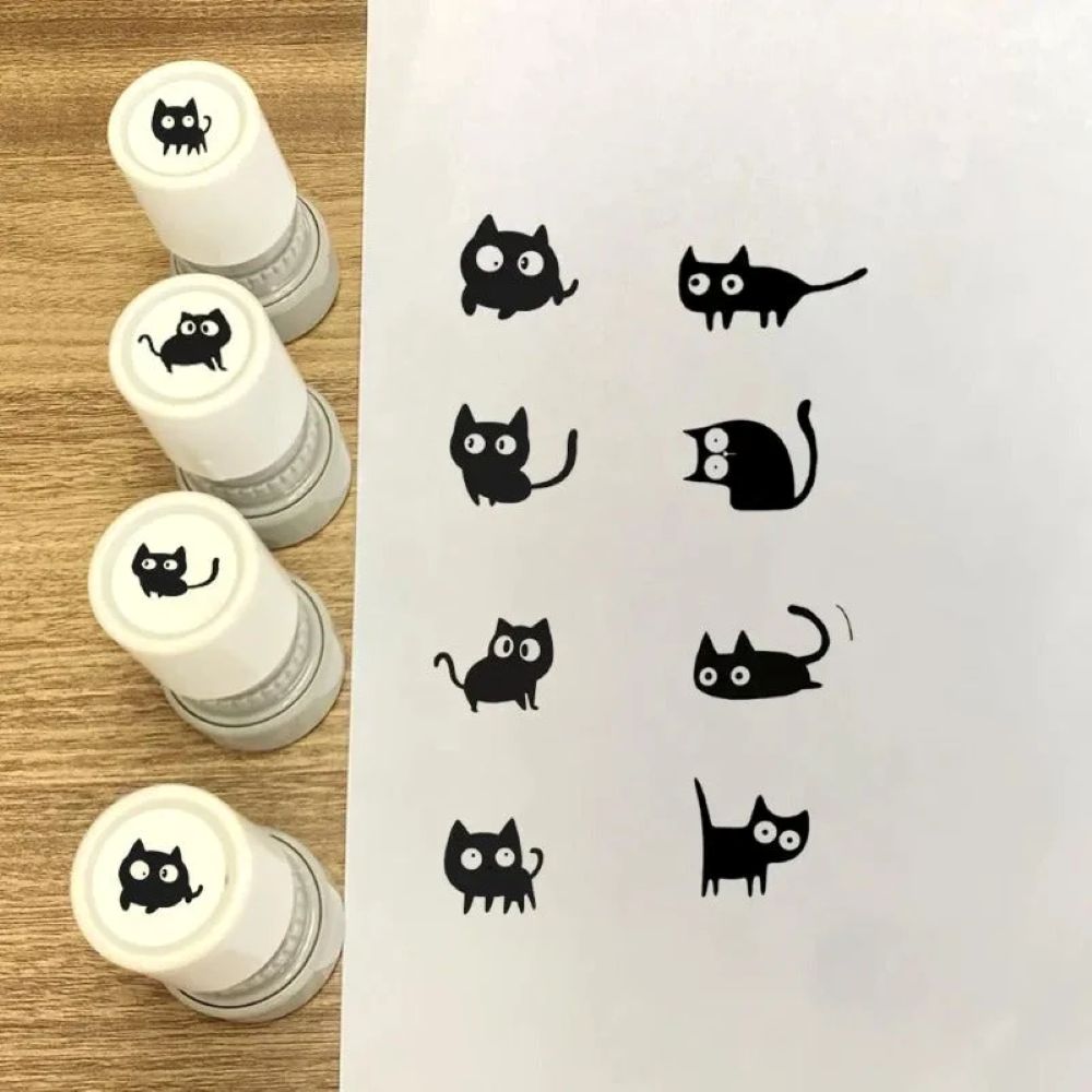 Self-Inking Mini Cat Stamps