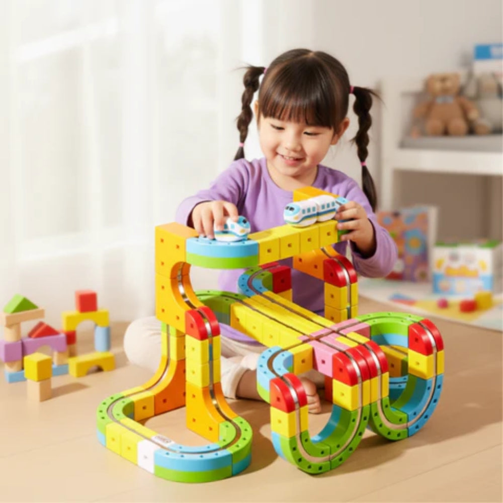 3D Train Routes With Mix-And-Match STEM Cubes