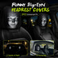 Funny Cartoon Car Headrest Covers – 2PCS Universal Fit