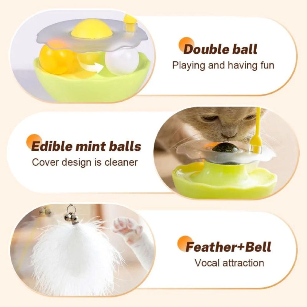 Wobble Pet Toy with Feather & Catnip