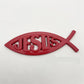 Jesus Metal Fish - Emblem Sticker Badge, Funny Decals for Car, Truck, SUV, Motorcycle - TE004