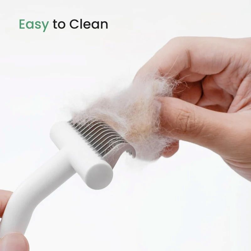Pet Shedding & Grooming Brush with Skin-Safe Blades