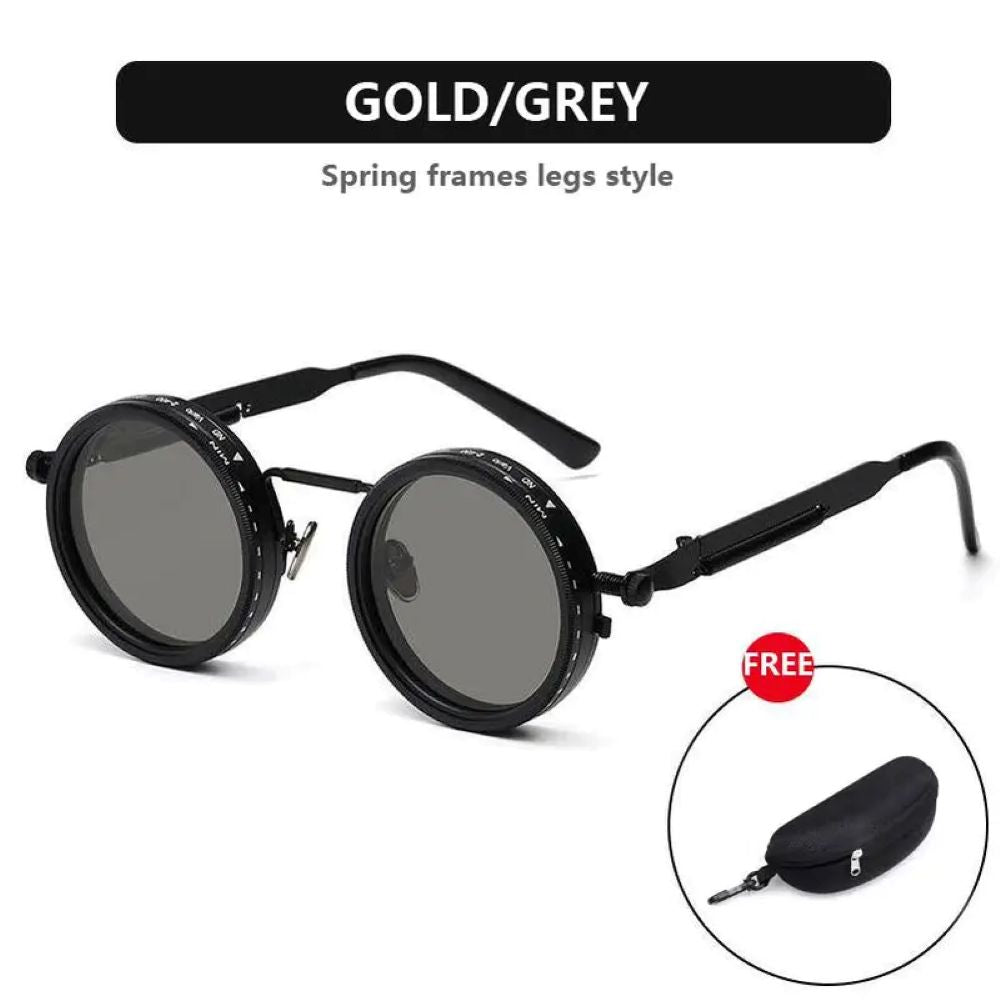ND9 Adjustable Polarized Sunglasses - 9-Level Dimming UV400 Retro Round Shades