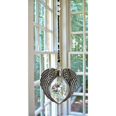 Angel Wings Crystal and Pewter Wings Suncatcher