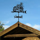 Halloween Skull Motorcycle Stainless Steel Weathervane MW014