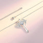 Birthstone Zirconia - Angel Wings Cross Necklace