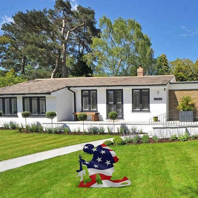 Memorial Metal Plaque For Soldiers- American Flag