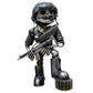 Classic Piston Skeleton Soldiers Sculpture