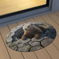 Nature Den Watcher - 3D Illusion Round Rug - H634