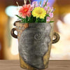 Handmade Picassoo Antique Bronze Abstract Beauty Face Flower Pot