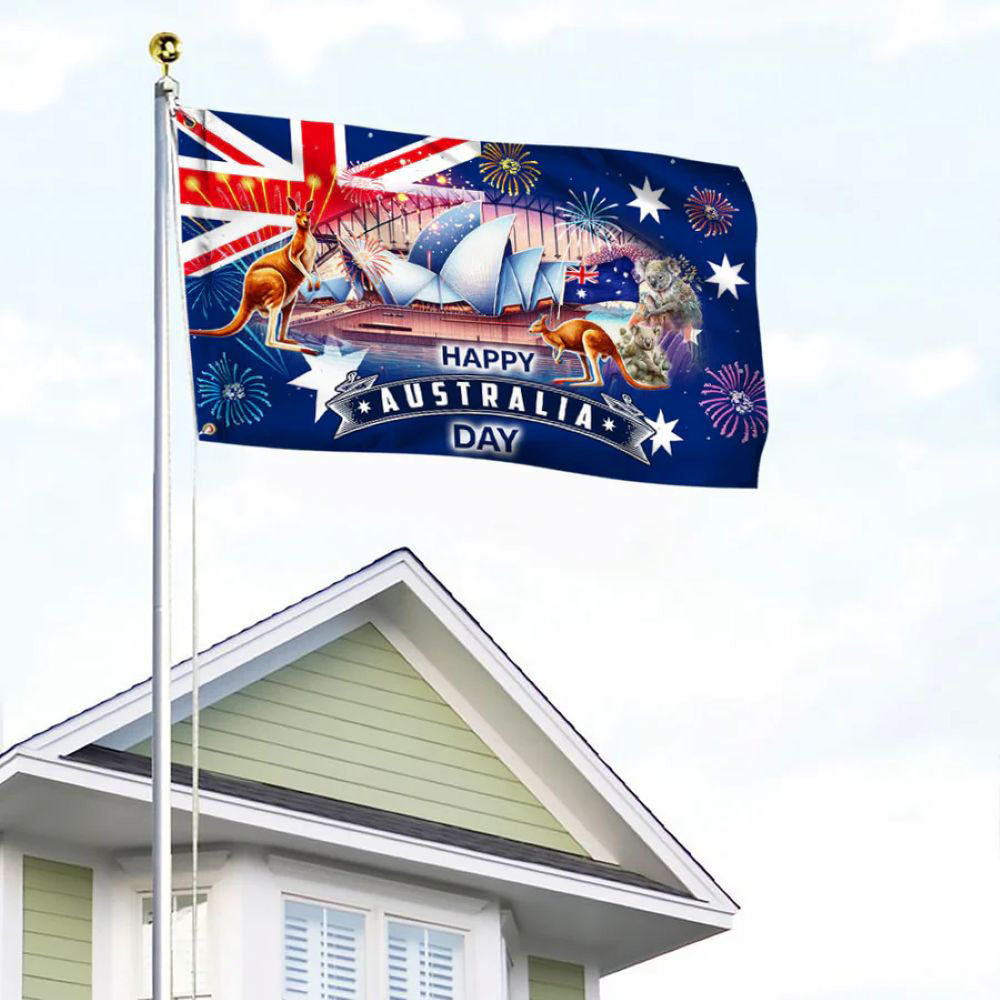 Happy Australia Day Flag - C034