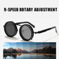 ND9 Adjustable Polarized Sunglasses - 9-Level Dimming UV400 Retro Round Shades
