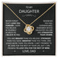 To My Daughter - Love Knot Necklace - Card148