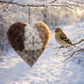 Bird Nesting Heart Outdoor Yard Art