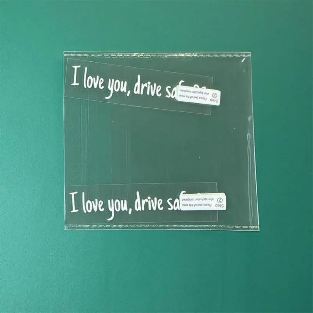 “I Love You, Drive Safe” Car Mirror Decal Set – Cute Reflective Vinyl Stickers