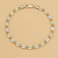 14K Gold Tri-Color Mariner Link Bracelet for Women
