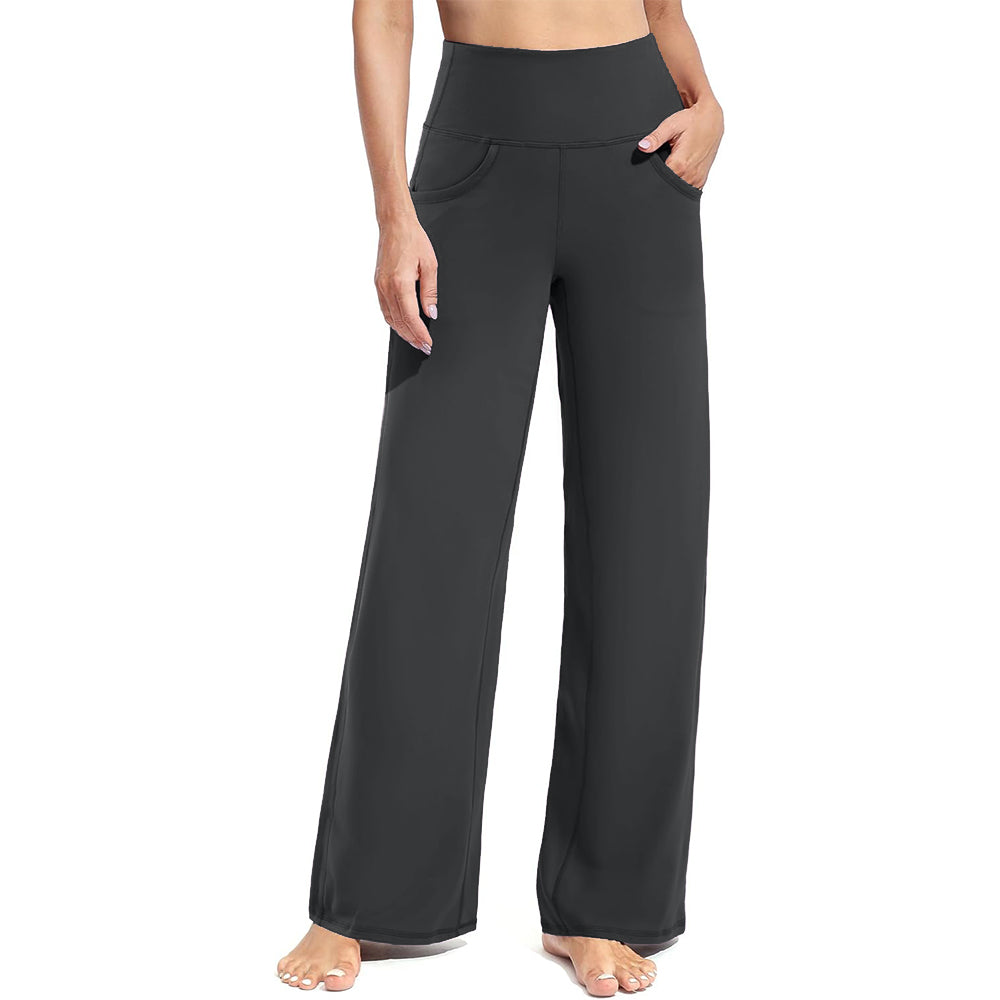 Wide Leg Pants Woman Yoga Pants with Pockets Stretch Loose Casual Lounge Sweatpants Petite/Regular/Tall