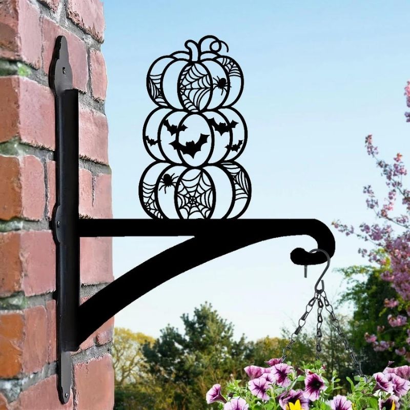 Pumpkin Stack Metal Hanging Bracket Plant Stand PS155