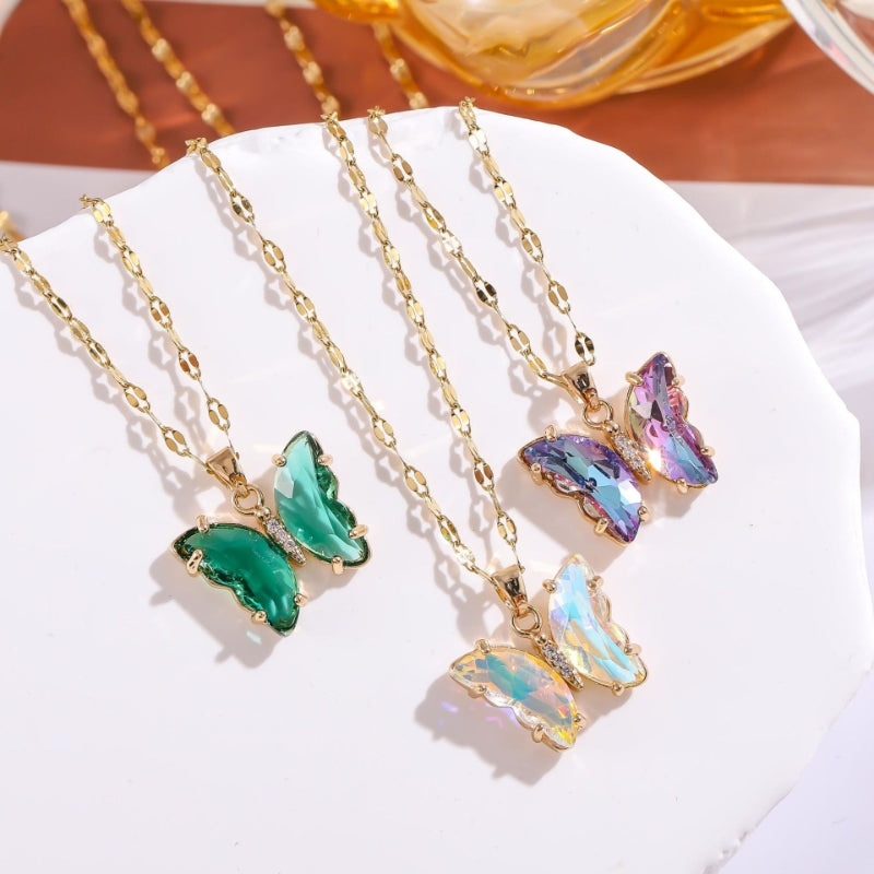 Crystal Butterfly Necklace