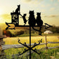 Cat Family Stainless Steel Weathervane MW024