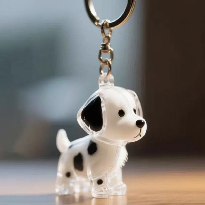 Dalmatian Hair Collector Keychain Charm Memorial Storage Box HC014