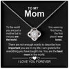 To My Dear Mom - Interlocking Heart Necklace
