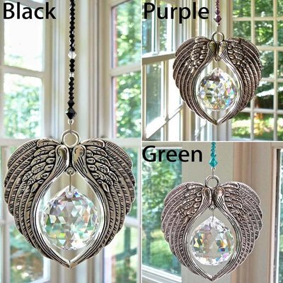 Angel Wings Crystal and Pewter Wings Suncatcher