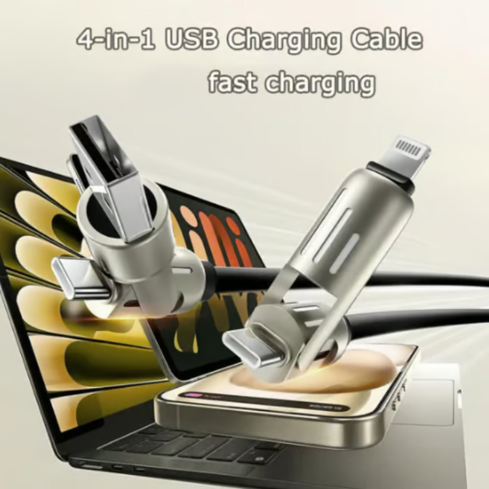4-in-1 USB Charging Cable fast charging MAX 60W