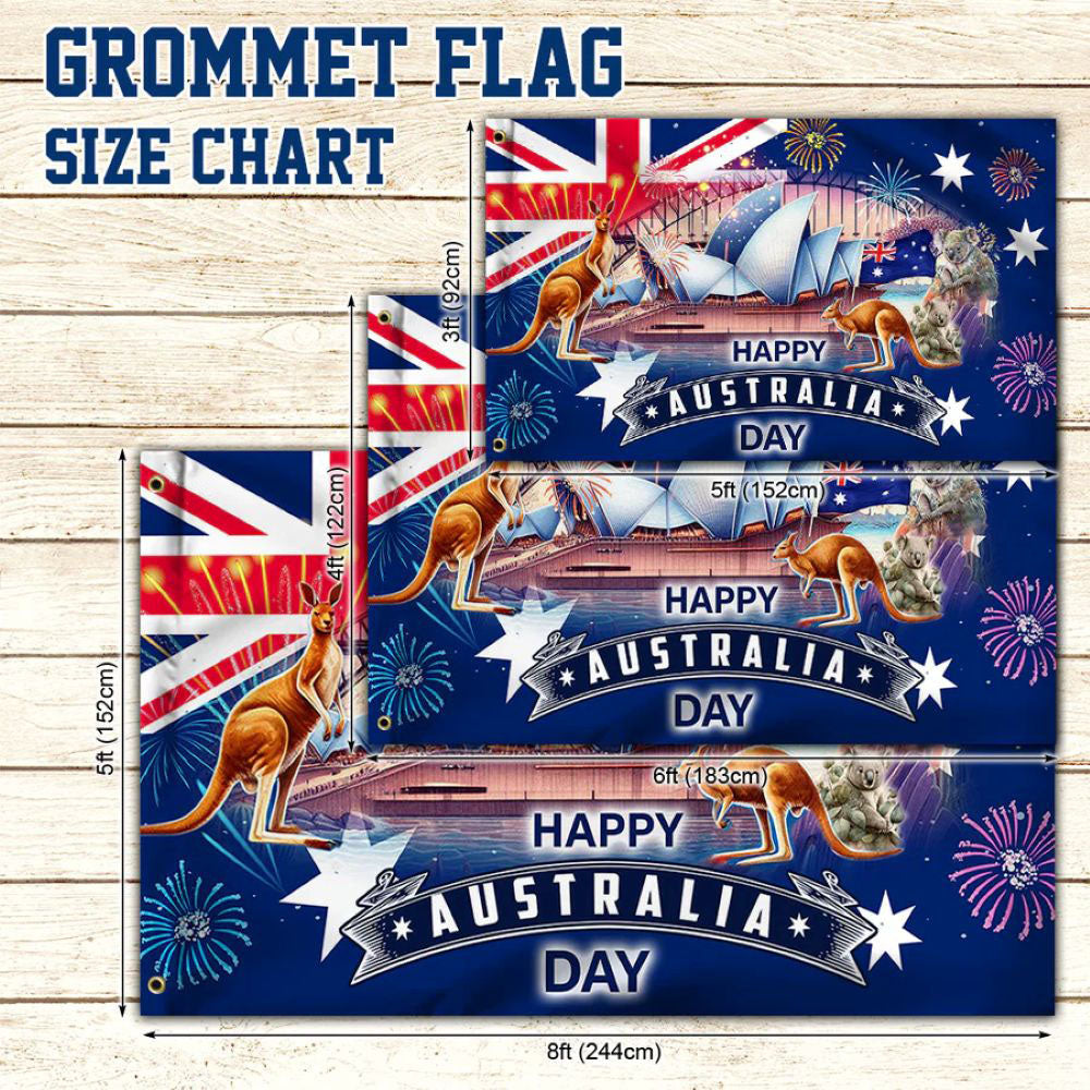 Happy Australia Day Flag - C034